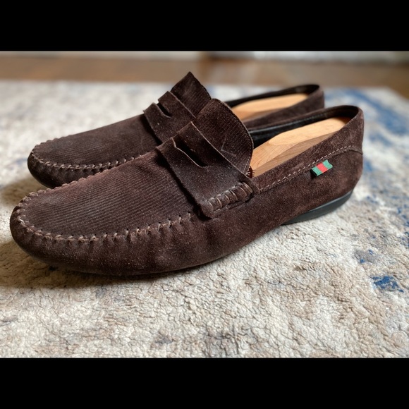 Men’s Brown Corduroy Gucci Loafers